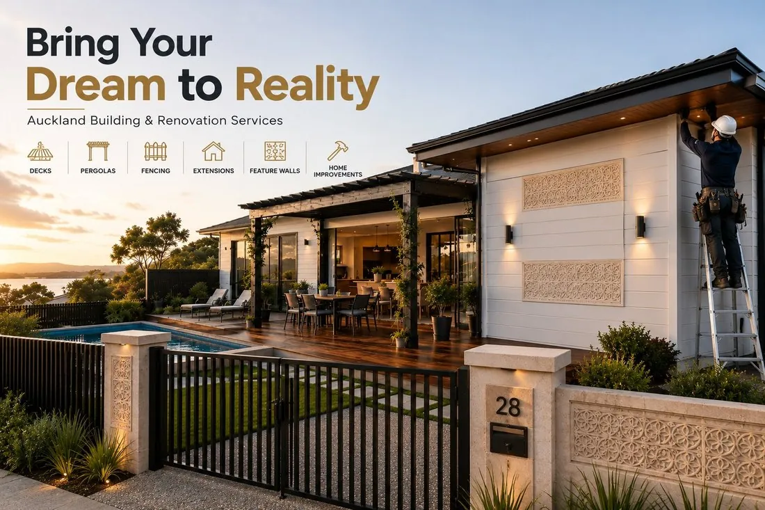 Deck, pergola and fencing built by AKL HandyBuild in Auckland